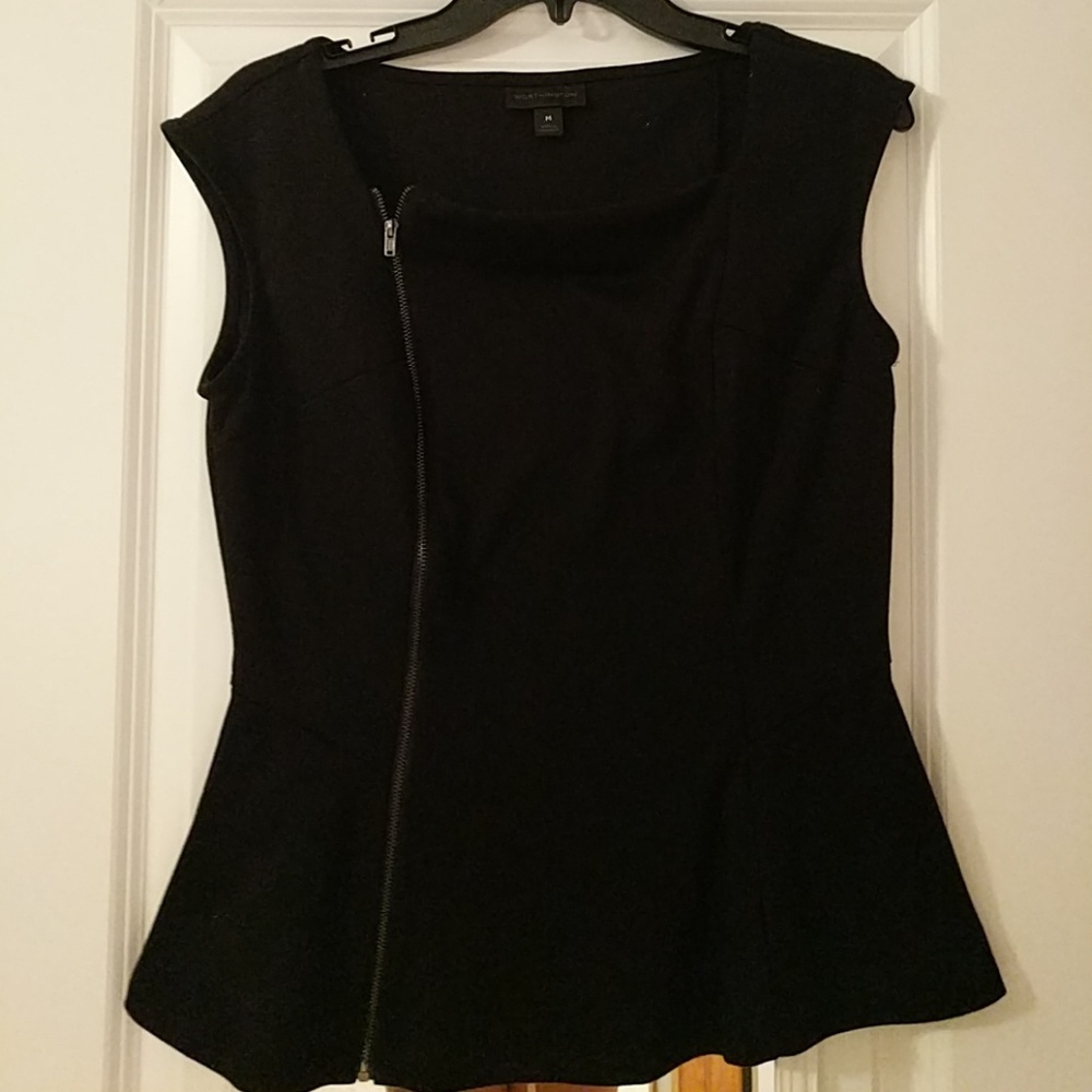 Black peplum top